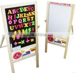 Wood Frame Whiteboard Black Slate Chalk Boards Magnetic Blackboard Kitchen thumbnail-1