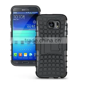 1.3$/pcs 2-in-1 Anti-slip PC and TPU Case With Kickstand for Samsung Galaxy S6 Edge thumbnail-3