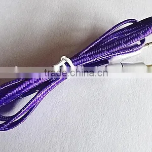 Manufacture DC3.5 Flat Braid Metal Audio Cable thumbnail-2
