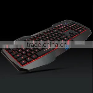 2015 New LED Illuminated Ergonomic Gaming Keyboard USB Multimedia Backlight Backlit Ultra-thin Keyboard thumbnail-3
