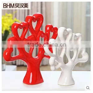 Ceramic Glazed Craft Hot Sale Tree Shape Ceramic Craft/office Decration thumbnail-5