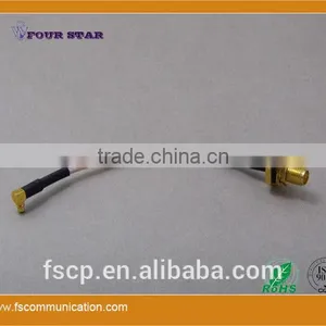 RG316 Cable Assembly With SMA RP-Female Bulkhead to MCX Male Right Angle Connector thumbnail-1