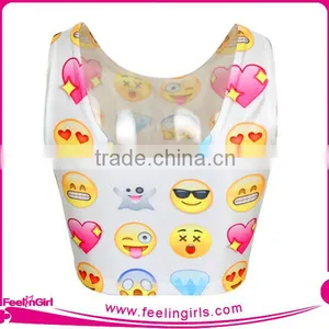Fast Delivery no Moq Sexy Custom Printed Crop Tops for Women thumbnail-3