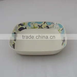 Eco-Friendly Bamboo Fiber Square Bowl thumbnail-2