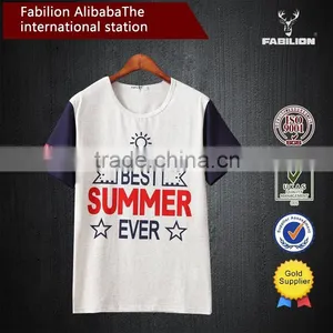 China Short Sleeve o Neck Printed Colorblock T-shirt thumbnail-1