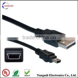 Mini 5 Pin USB Coiled Cord thumbnail-1
