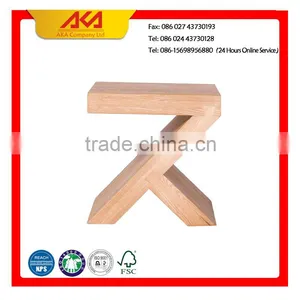 Small Oiled Oak Stool European Style thumbnail-1