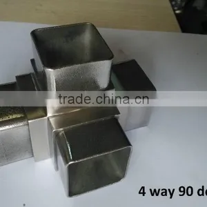 Stainless Steel Rectangular Tube Connector 50mm thumbnail-4