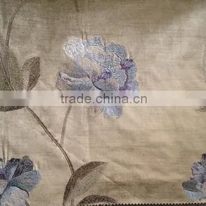 RAYON SLUB EMBROIDERED FABRIC FOR CURTAIN AND SOFA thumbnail-6