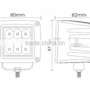 Off Road Headlight 18w LED Work Light Headlight Lamp SUV Spot Driving Fog Light for Boat off Rod Cars Supplier's Choice thumbnail-6