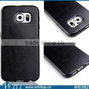 Mobile Accessory Ultra Thin Letaher Coated Soft TPU Case for Galaxy S6 thumbnail-1