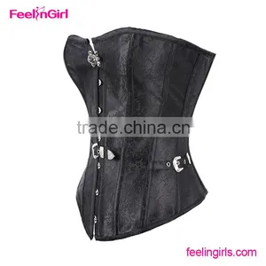 Cheap Black Steampunk Wholesale XXL Elegant Bustier Corset Tops thumbnail-2