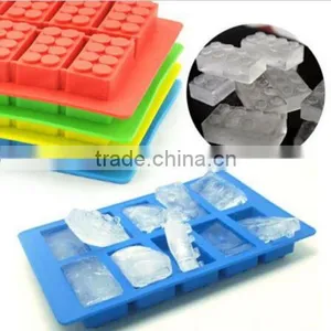 Rubber Ice Cube Mould Ice Tray Brick Shape Ice Blocks 10 Slots Ice Cream Tubs Fandont Chocolate Mold Bar Party Frozen Drink 1PC thumbnail-1