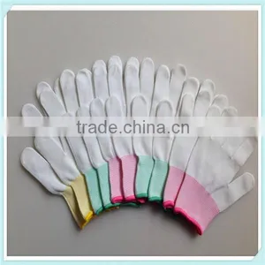 High-tech Electronics Industry Used 13 Gauge Knitted White Nylon Gloves 4131 thumbnail-1