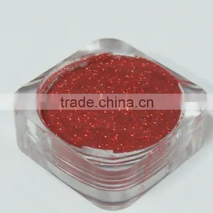 .002" Red Solvent Resistance UV Resistance Glitter Powder thumbnail-1