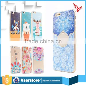 Wholesale Hot Candy Color Plastic Mobile Phone Cover Case for Iphone 6 6s Soft Silicon 3D Print Relief Designer Phone Cases thumbnail-1