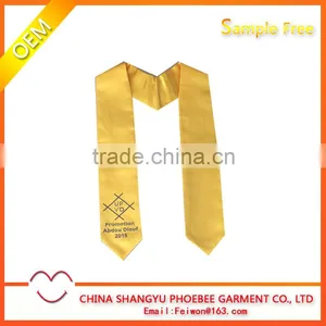 Hot Sell Embroidery Gold Academic Sashes/stoles for Graduation thumbnail-1