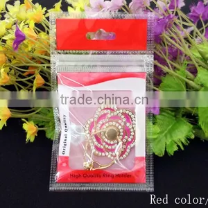 Cheap Plastic Bag Printing for the Mobile Ring Laminated Poly Bag Red Orange Printed Zipper Bag thumbnail-3