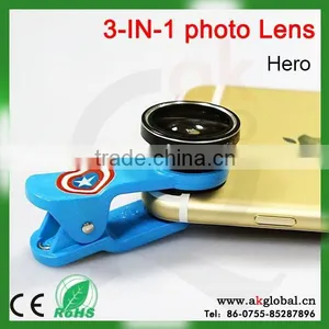 3 in 1 Universal Fisheye Wide Angle Macro Mobile Phone Camera Lens thumbnail-1