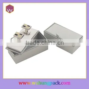 Wood Velvet Storage Cufflink Box, Leather Box for Cuff Links thumbnail-3