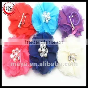 Manufacturers Wholesale 2016 New Style Fashion Colorful Large Flower Hair Clips and Hair Accessories for Girls thumbnail-1