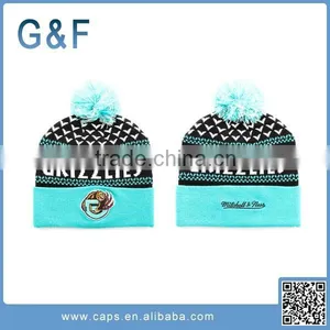 Fashion Funny Crochet Beanie With Flower thumbnail-1
