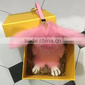 Cute Real Mink Fur Rabbit Ornaments thumbnail-1
