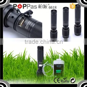 POPPAS 6618 IPhone 4s /5 Charger XML T6 USB Rechargeable Flashlight thumbnail-1