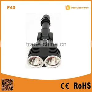2*C- REET6 1200lm Rechargable Portable Tatical Black/Silver Led Torch Flashlight thumbnail-1