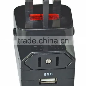 2016 AINOVO NEWEST World Travel Adapter With USB Charger thumbnail-1