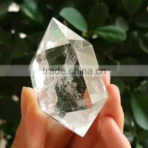 6~8cm Clear Crystal Double Terminated Points Quartz Crystal Rock thumbnail-1