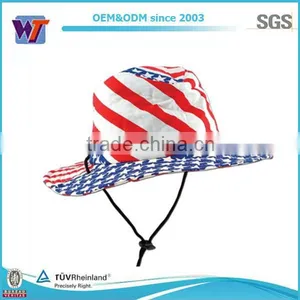 Hot Sell and Fashional American Flag Print Pattern Bucket Hat thumbnail-1