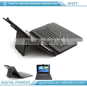 Standing Bluetooth Keyboard Leather Case PU Accessories Cover thumbnail-1