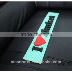 Save 10% Rectangle Soft Pvc Noctilucence Bar Mat, Custom Bar Spill Mat thumbnail-4