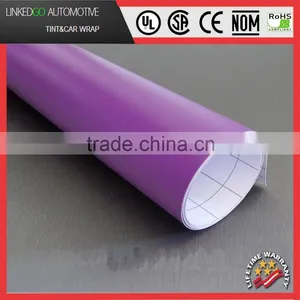 Good Stretchability Vinyl Wrap Wholsale Purple 1.52*30M Self Adhesive Matte Vinyl Wrap Sheets thumbnail-1