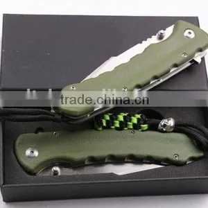 OEM D2 High Speed Steel Blade With Army Green G10 Handle Knife thumbnail-6