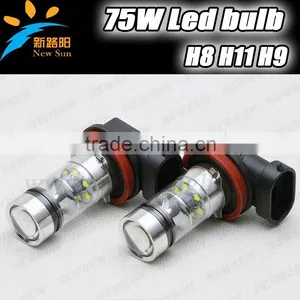 New Design! Xenon White 75W H8 H9 H11 LED Bulbs,DC 12V 24V C Ree Led Bulbs Reflector Mirror Design Fog Lights DRL Parking thumbnail-1