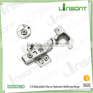 2016 Hot Sale 3-D Adjustable Hydraulic Clip on Steel Door Hinge Cabinet Furniture Hinges thumbnail-1