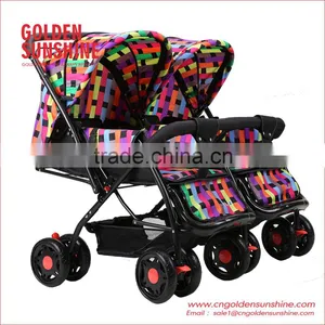 Twins Baby Stroller/Baby Pushchair/Baby Pram/Baby Carriage For Sit And Lay thumbnail-1
