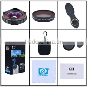 Universal 2 In1 Clip Wide Angle + CPL Filter Mobile Phone Camera Lens For IPhone 5 5C 5S 6 6+ 6S 6S Plus Samsung thumbnail-2