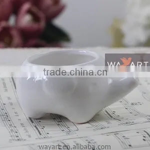 Lovely White Ceramic Hedgehog Small White Ceramic Bowl thumbnail-2