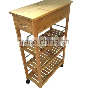Wooden Kitchen Trolley Modern Kitchen Trolley Bamboo thumbnail-2
