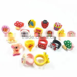 Cartoon Finger Rings/cute Rubber Rings/promotional Soft Pvc Finger Rings thumbnail-6