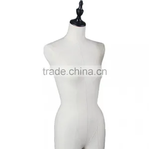 Female Upper Body Mannequin Sale Wrapped by Purple Velvet Fabric With Feather Decorted thumbnail-1
