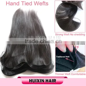 100% Mongolian Hair Human Hair Weaving, Top Quality Hand Tied Weft thumbnail-1
