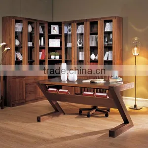 Tall Teak Wood Bookcase and Specification thumbnail-1