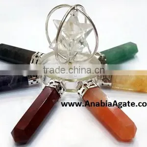 7 Chakra Spinning Merkaba Agate Energy Generator : Agate Chakra Healing Tools thumbnail-5