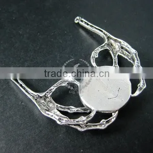 21.5mm Vintage Style Antiqued Silver Plated Skull Talon DIY Pendant Charm Supplies Findings 1820272 thumbnail-4