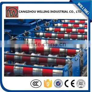 Multifunctional Direct Selling Ibr Color Steel Aluminum Galvanized Metal Sheet Roof Tile Roll Forming Machine Made in China thumbnail-4