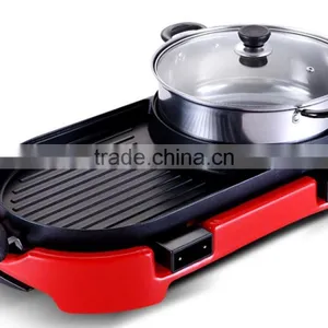 Hot Sale Professional Electric Bbq Grill With Hot Pot Made in China thumbnail-1